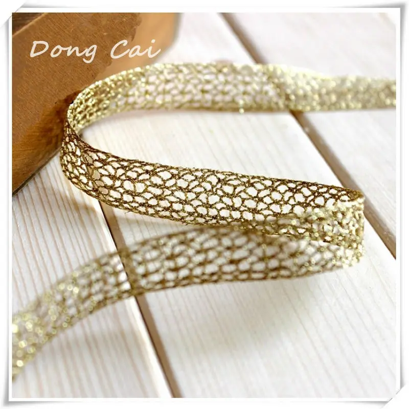 Новинка 2017 10 ярдов/партия золотые кружевные стразы сетчатая отделка для одежды