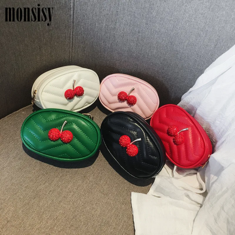 Monsisy 2019 детская поясная сумка для девочек модная нагрудная вишневого цвета чехол