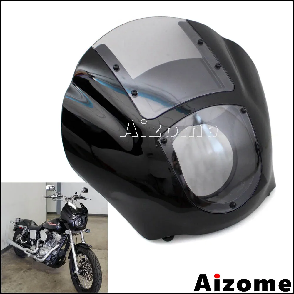 Четверть обтекателя Для Harley Dyna Fat Bob Sportster 45 мм 49 кронштейн крепления Кафе Racer Head light