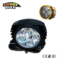 gold black 4 led electric bike light with speaker switch bicycle light 12 24 36 48 60 72v universal bike motorbike headlight