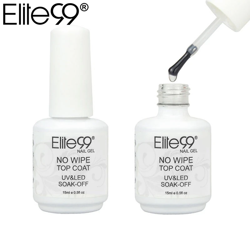 Elite99 верхнее покрытие без протирания для УФ светодиодный гель лака дизайна