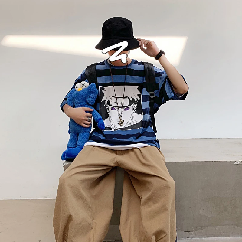 2019 летняя новая Корейская Футболка с принтом комиксов свободная уличная простая