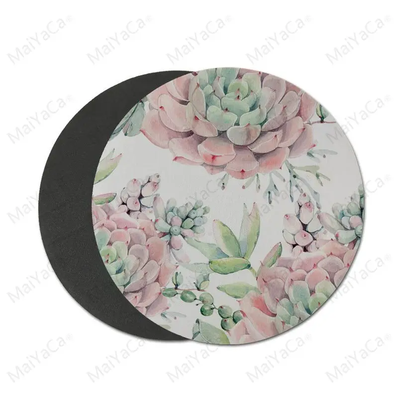 20x20cm Красивое аниме maiyaca садовые листья Бирюзовая мята зеленый красивый коврик для мышки в стиле аниме компьютерный коврик для мыши игровой коврик для мыши - Цвет: 20x20cm