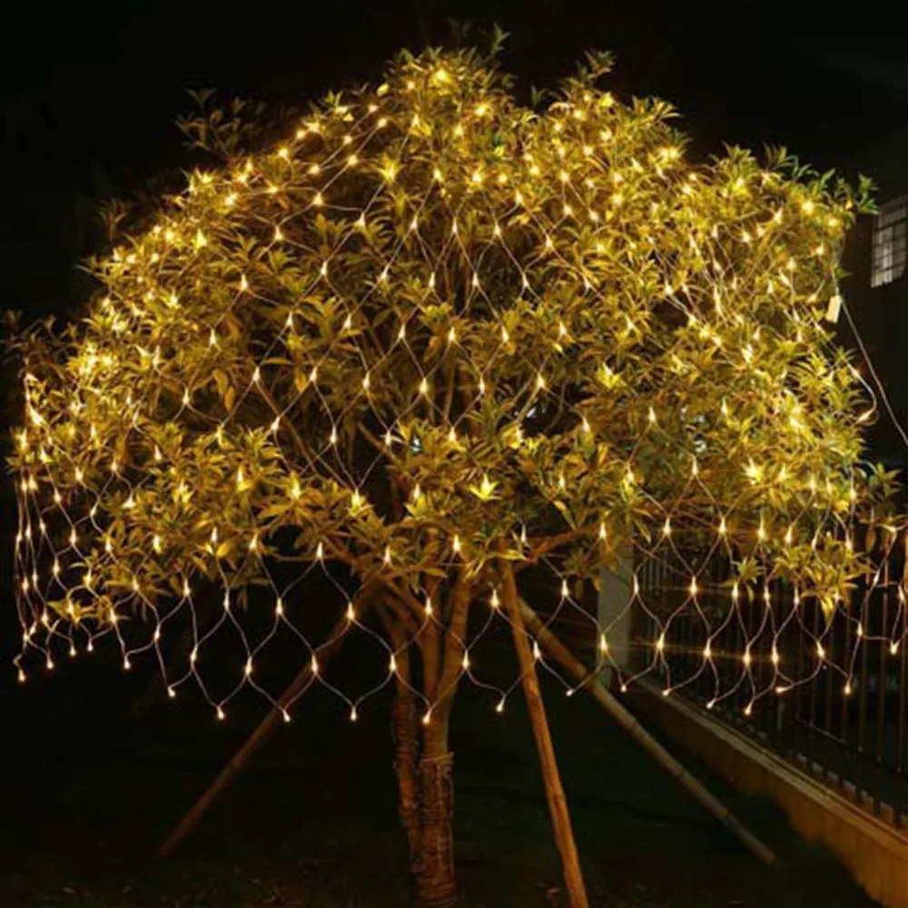 Outdoor 204 LED String Light Multi Color Waterproof Fishing Net Mesh Holiday Decoration for Wedding Party | Освещение