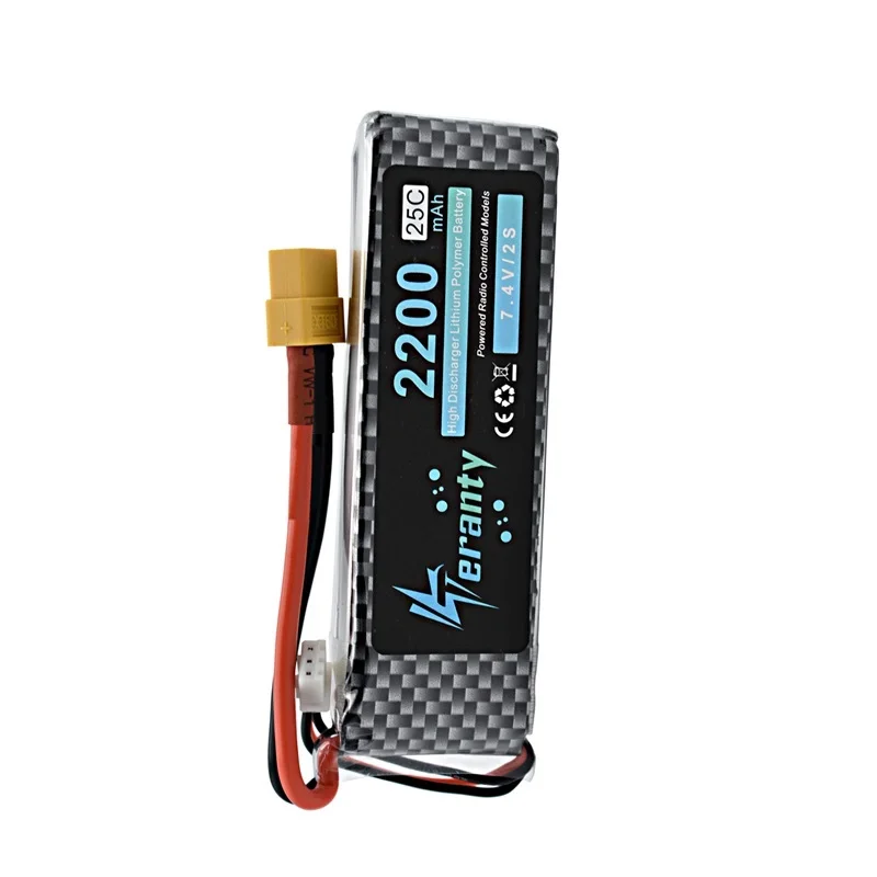 Высокая мощность 2S 7 4 v 2200mAh 25 35C LiPo батарея XT60/T/JST/EC3 вилка аккумуляторная Lipo для