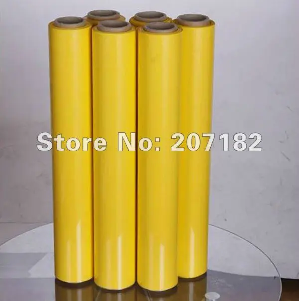 Бесплатная доставка 0 5*3 м (20 дюймов x 10 дюймов) Желтая искусственная кожа режущая