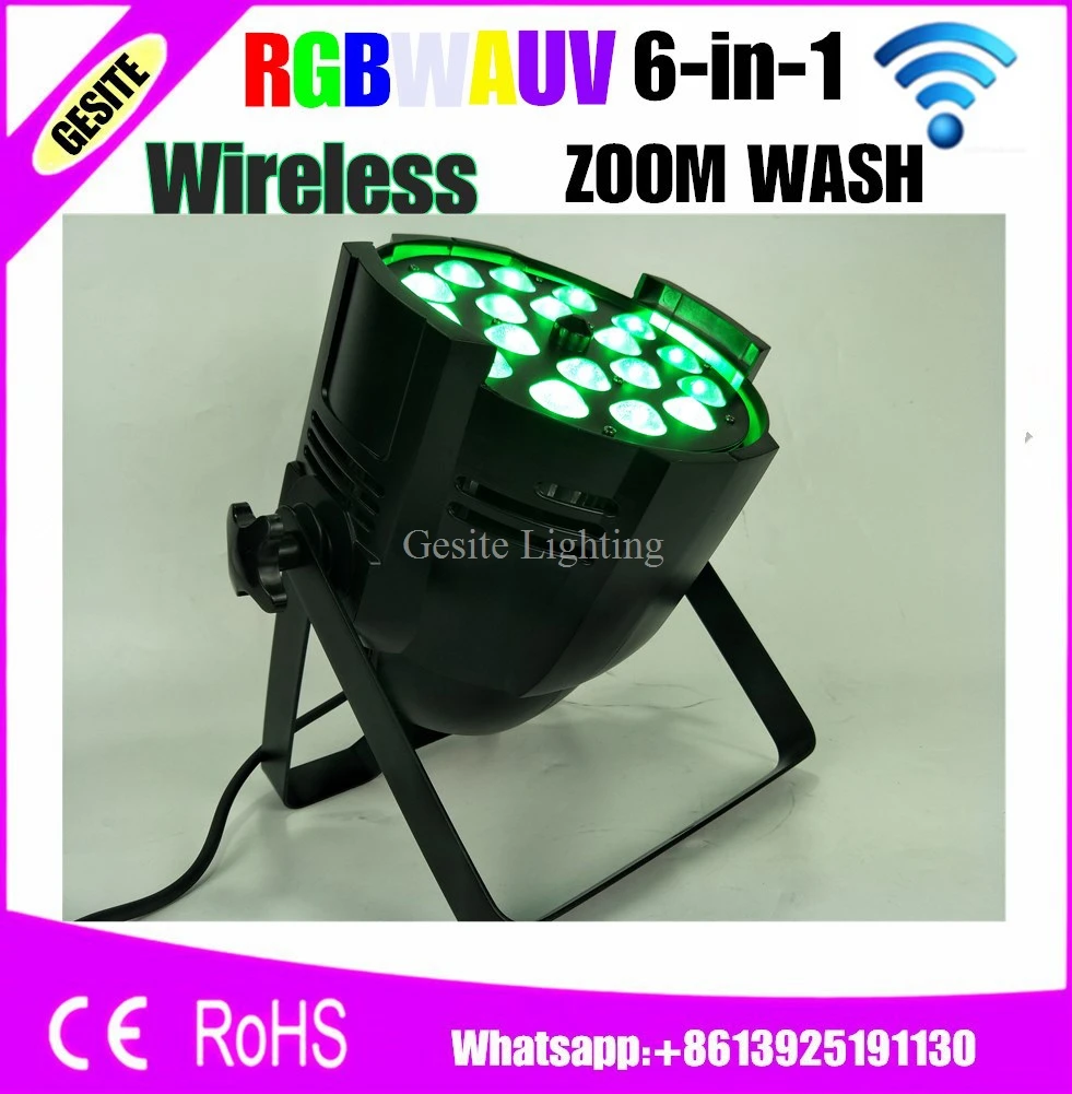 4 шт./лот Беспроводное управление zoom RGBWA LED par can 18x18 Вт 6 в 1 led light | Лампы и освещение