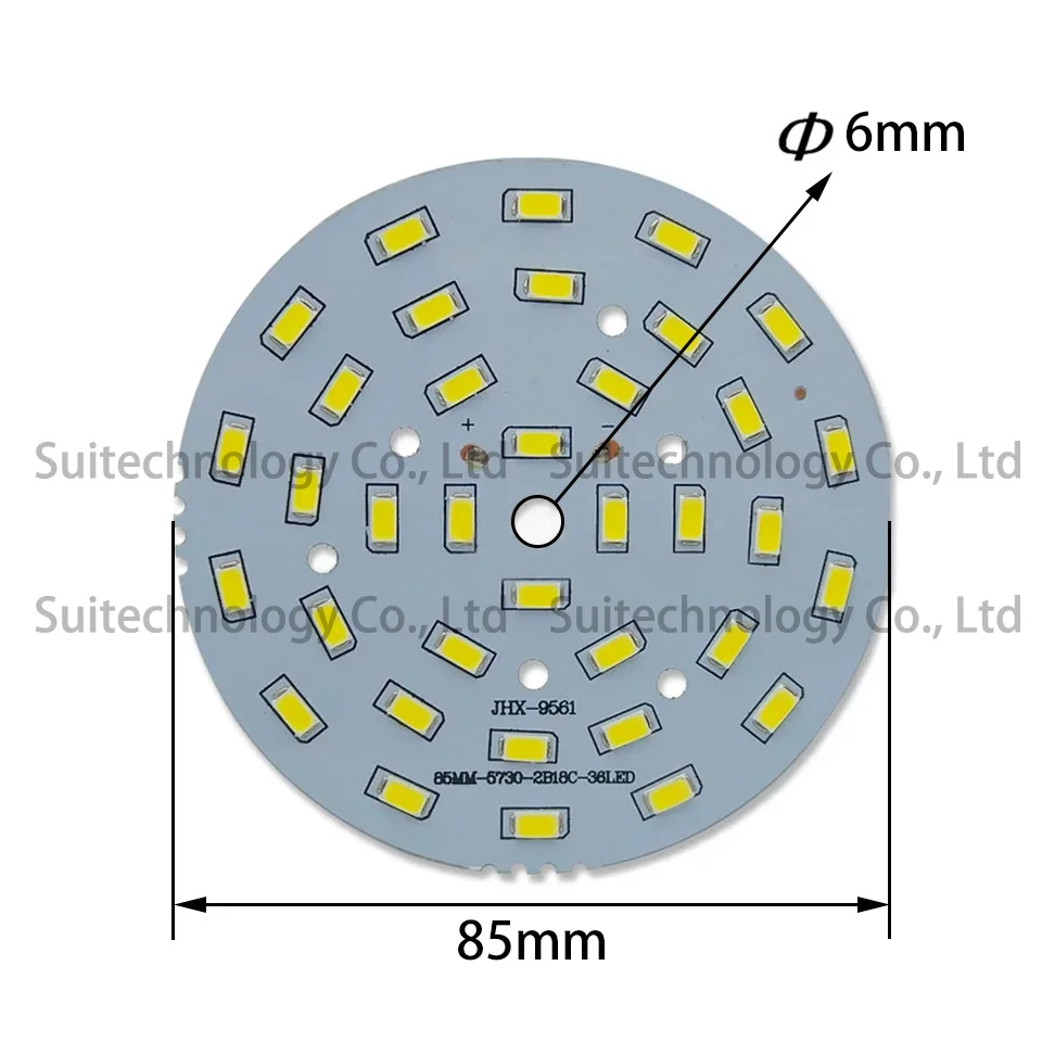 5 шт 10 шт 18 W Яркость SMD5730 свет доска панельная светодиодная лампочка печатной платы с светодиодный 85 мм алюминиевая Базовая плита для потолочный светильник
