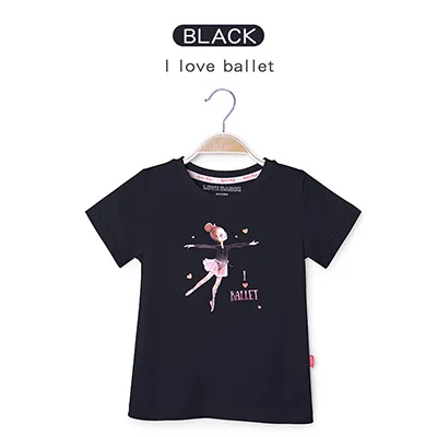 Yellow Summer Girls Printed Shirt Kids Full Cotton T Shirt Short Sleeve Top Children Sport Yoga Jogging Fitness Tees Black White Pink - Color: Yellow