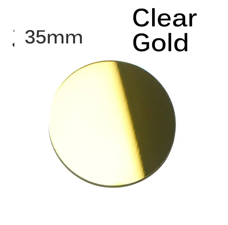 35gold-clear 2 шт./лот 35 мм матовый круговой универсальный металлический диск железный лист для iphone zte магнитный автомобильный держатель подставки для мобильного телефона - Цвет: 35gold-clear