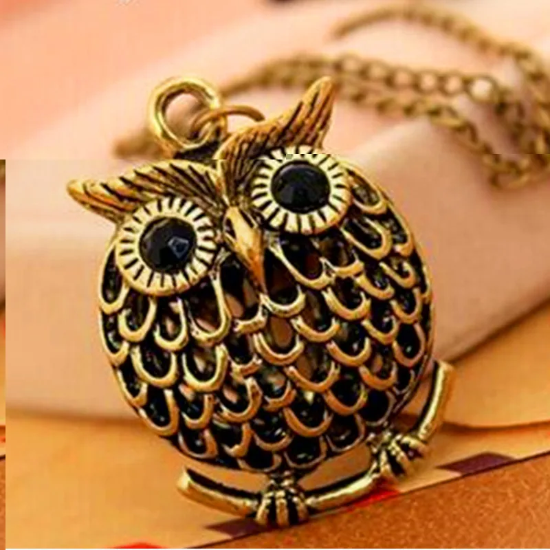 Женское длинное ожерелье с кулоном в виде совы | Украшения и аксессуары