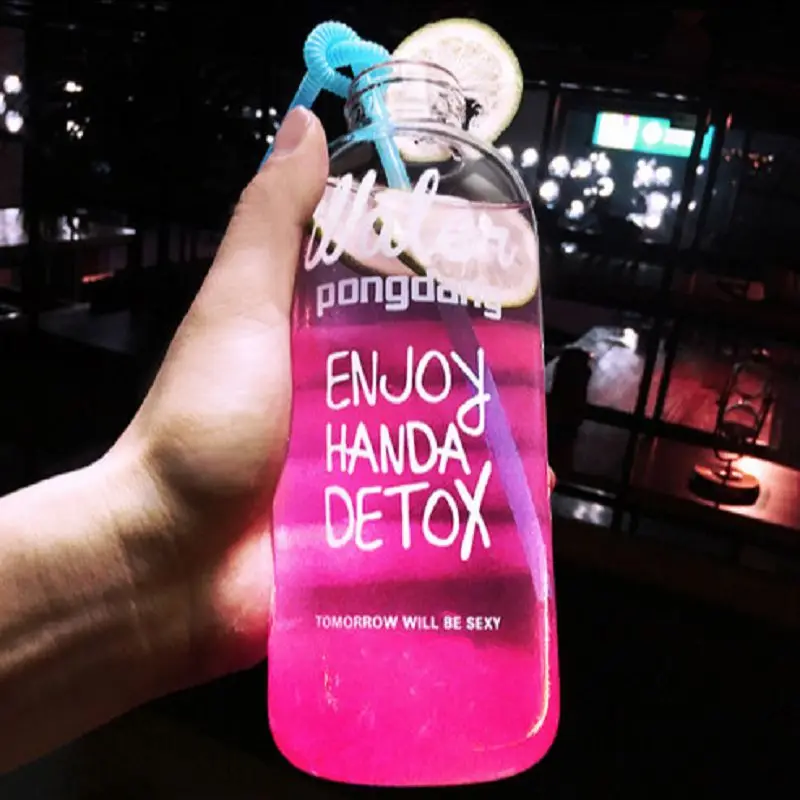 Бутылка для лимонной воды 1000 мл 600 пластиковая бутылка воды|my bootl|sport drinkbotella de agua |