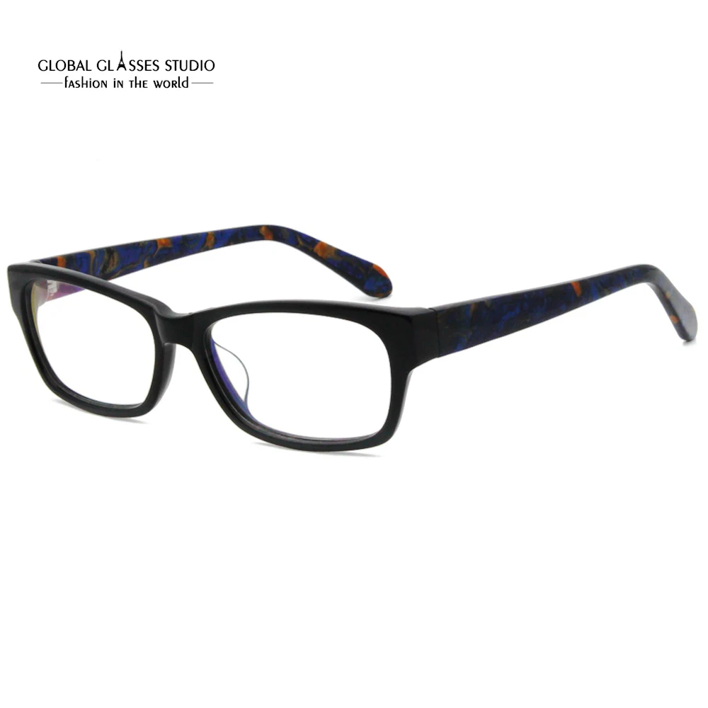 

Очки Оптические для мужчин и женщин, Модные Винтажные классические дизайнерские очки в ацетатной оправе, с чистыми линзами, F008