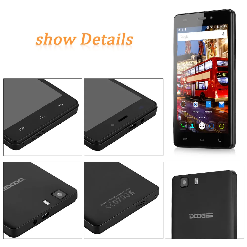 Doogee X5 5 0 дюймов Android 1 MTK6580 4 ядра смартфон ОЗУ ГБ + Rom 8 сотовый телефон 3g мобильного
