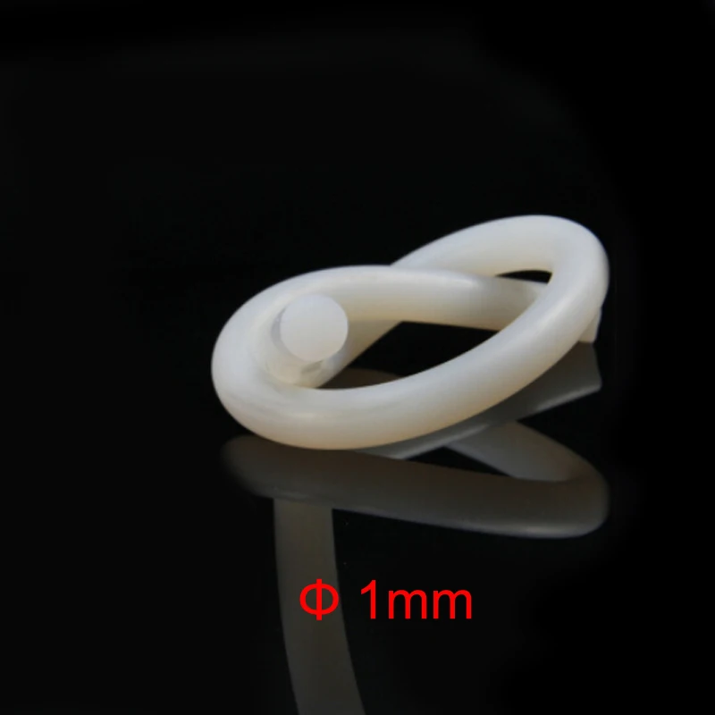 Силиконовый шнур диаметром 1 мм силиконовый стержень резиновый белая полоса |