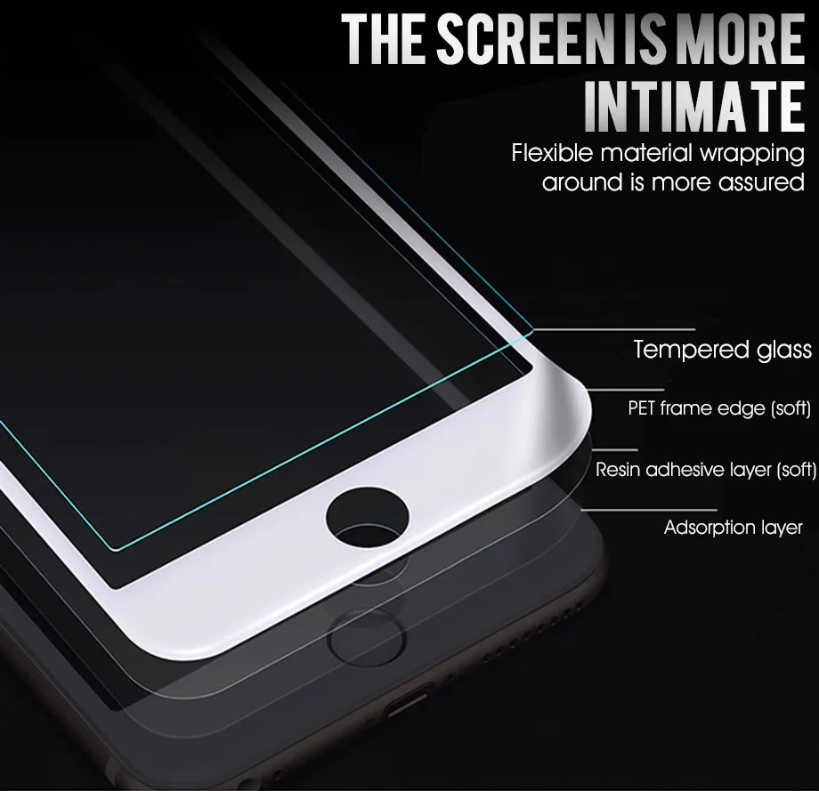 9D защита на весь экран с закругленными краями для iPhone 6S 7 8 6 X XS закаленное стекло для iPhone X 6S 7 8 6 Plus Защитная стеклянная пленка