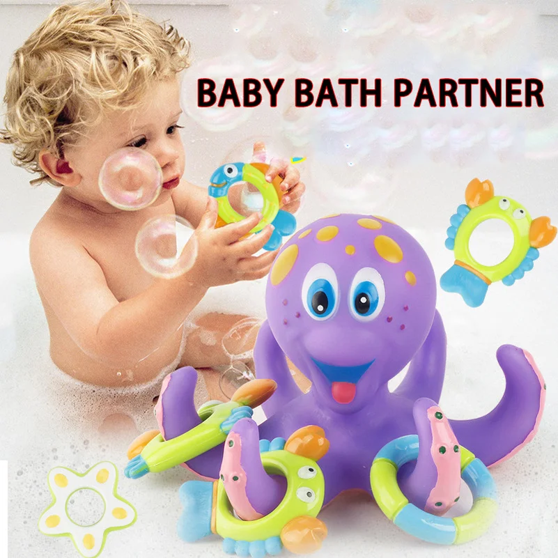 

Water Toys Octopus Baby Bath Toys for Kids Bathtub Fish Crab Toddler Bathroom Shower Games Animals Educational Toys Boys Gift
