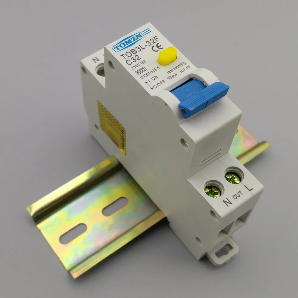 TOB3L 32F 18 ММ 32А RCBO 1 P + N 6КА Остаточный ток выключателя с по сравнению нынешним и