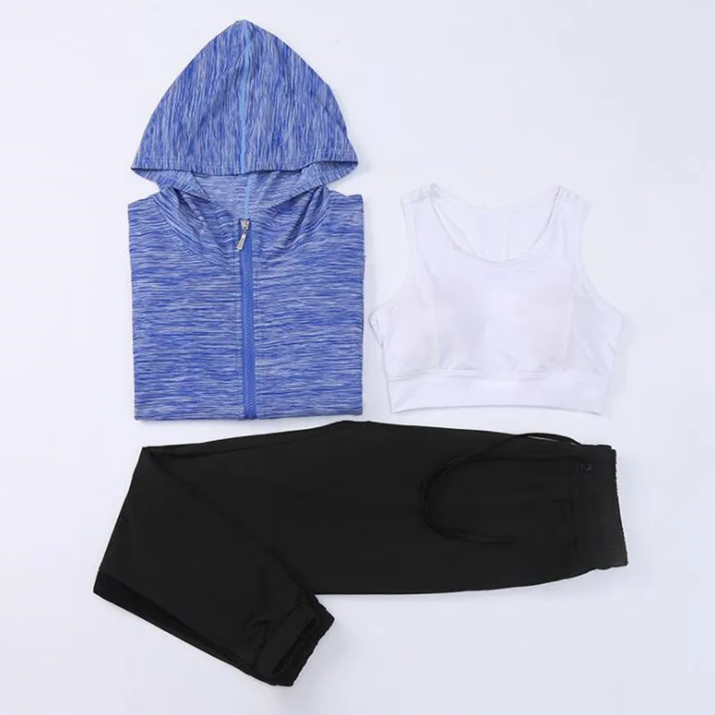 2018 новый комплект для йоги на зиму и осень из 3 предметов женщин ropa deportiva mujer