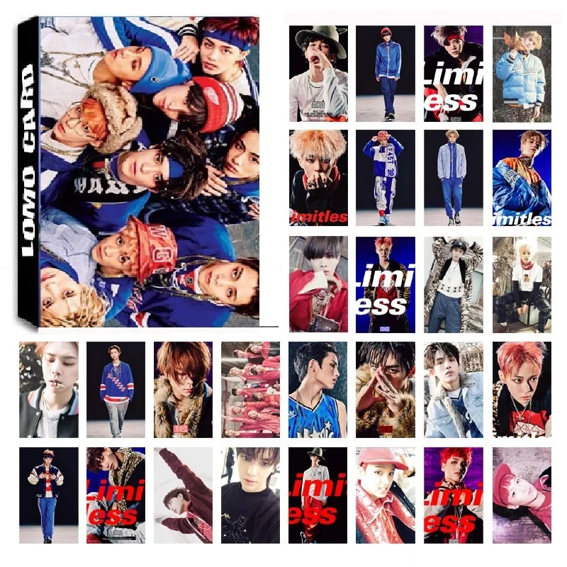Новый 30 шт./компл. KPOP NCT127 команда безграничный альбом HD фото карта ПВХ карты