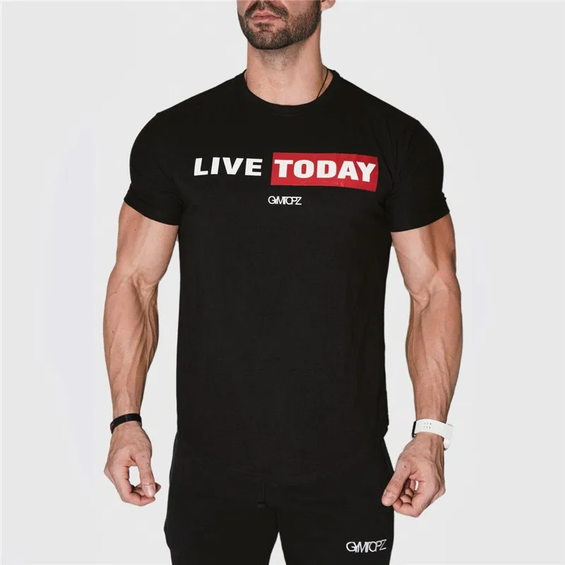 black ZFIT спортивная мужская футболка для бега, фитнес, тонкая, высокая эластичность, дышащая, быстросохнущая, бодибилдинг, плотная Мужская футболка, мужские футболки - Цвет: black