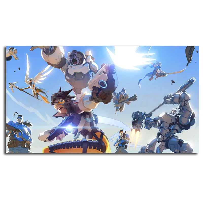 Overwatchs аниме обои настенные художественные Холст Плакаты принты картины на стену