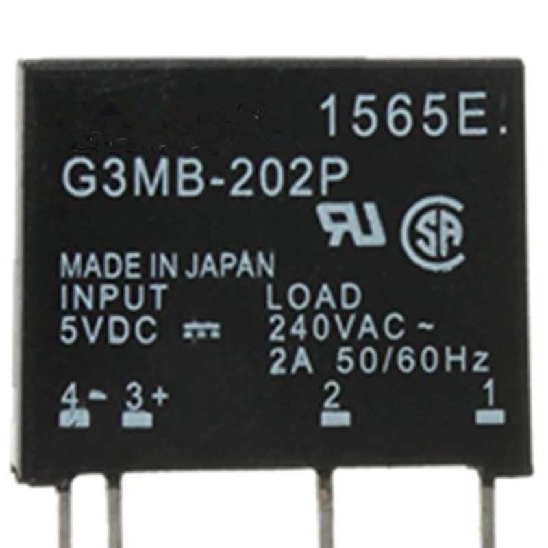 

G3MB-202P DC-AC PCB SSR In 5VDC 12VDC 24VDC Out 240V AC 2A5VDC 2A12VDC 2A24VDC 5PCS