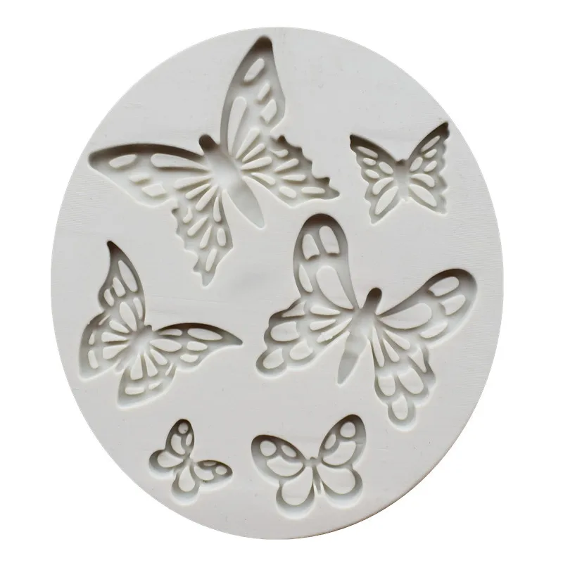 Новое поступление кружевами и украшением в виде бабочки силиконовые формы Fondant