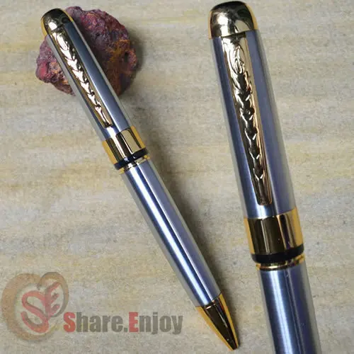 Шариковая ручка JINHAO 250 Серебристая и Золотая | Канцтовары для офиса дома