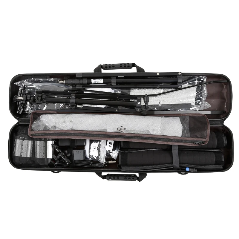 

FalconEyes 2pcs 62W 5600K Dimmable Flexible Waterproof Portable Continuous LED Video dslr Studio fotografia Light RX-18T kit set