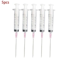 5pcsset 10ml ink tool accessories tool syringe pump ink ink pumping air long needle plastic disposable injector