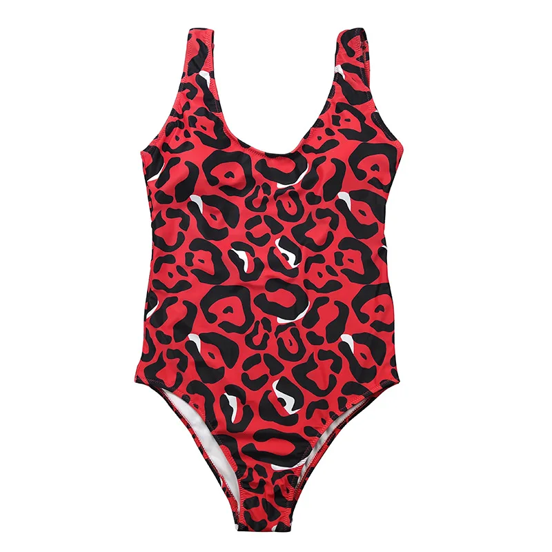 Leopard One Piece Swimsuit Women Swimwear Female Bather Sexy High Waist Bathing Suit Swim Wear | Спорт и развлечения