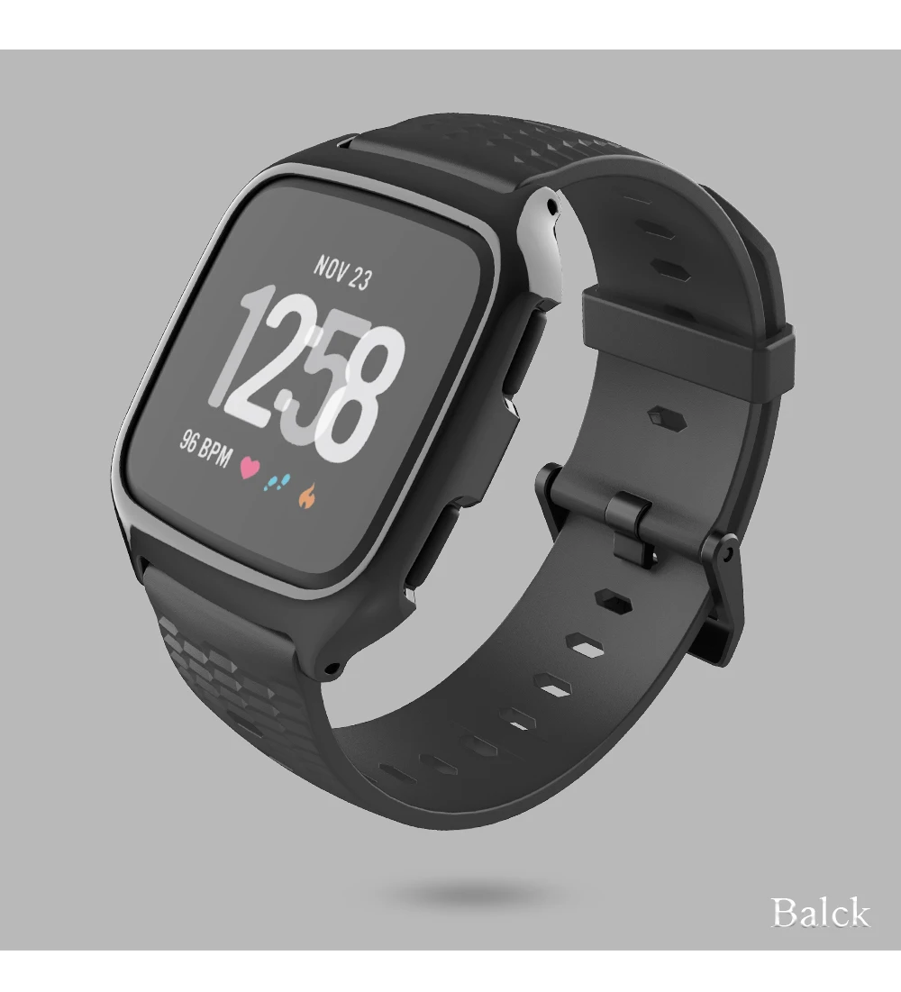 Mijobs Мягкие силиконовые сменные спортивные часы-браслет ремешок для Fitbit Versa Замена Smartwatch Браслет