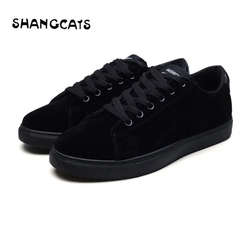 SHANGCATS/мужская повседневная обувь; простая Вулканизированная обувь с круглым носком; мужская повседневная обувь; черная обувь; мужские кроссовки высокого качества; сезон зима