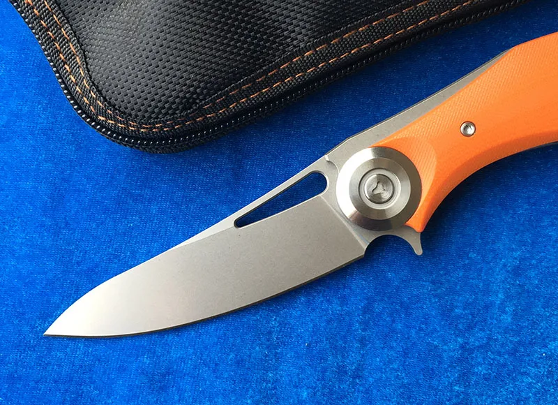 Складной нож Green thorn made Dark Flipper D2 blade G10 титановая ручка для выживания охоты