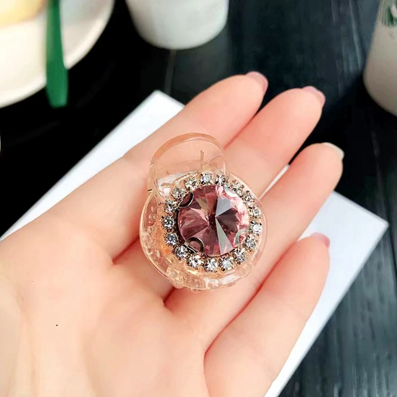 Новые модные круглые шпильки для волос со стразами и аксессуары с цветами женщин