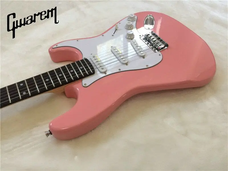 Электрическая гитара/Gwarem новая гитара/розовый цвет/гитара в Китае|st guitar|electric