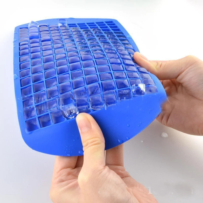 Новый безопасный 160 кубиков льда мини Кубик Пудинг силиконовый поднос Плесень