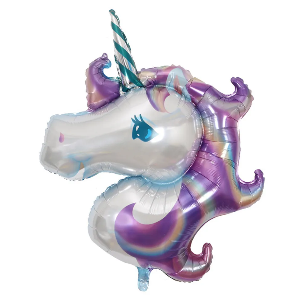 CRLEY 2pcs Mini Small Unicorn Party Foil Balloons Birthday Decorations Kids Air Wedding Balloon Happy | Дом и сад