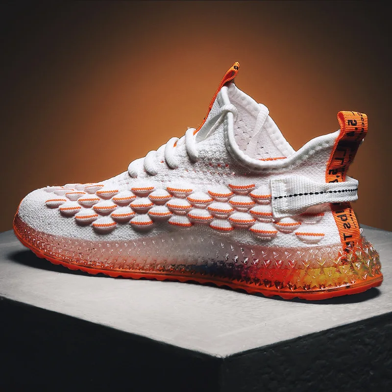 2019 Hot 4D Print Fly Shoes Male Colour Coconut Shoe Jelly Bottom Leisure Time Running Motion Trainers | Обувь