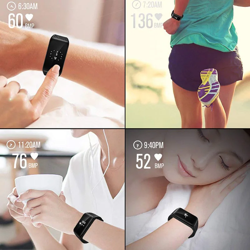 Умный Браслет K1 с пульсометром спортивный трекер для iOS и Android дропшиппинг |