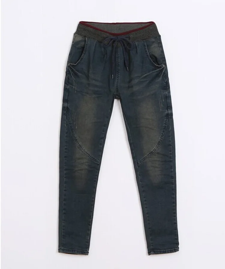 Skinny Women's Jeans for Woman Thick Velvet 2018 Winter Warm High Waist Stretch Denim Harem Pants Plus Size | Женская одежда
