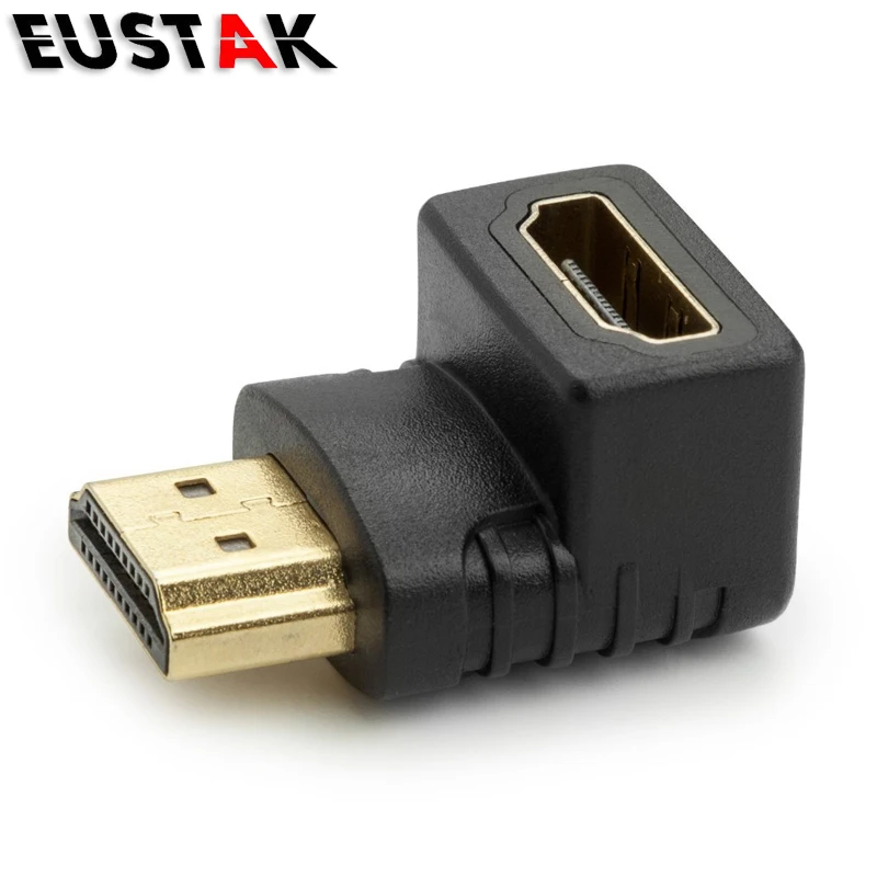 Eustak 90 градусов HDMI Мужской к Женский Переходный кабель конвертер угол для 1080 P 3D HDTV