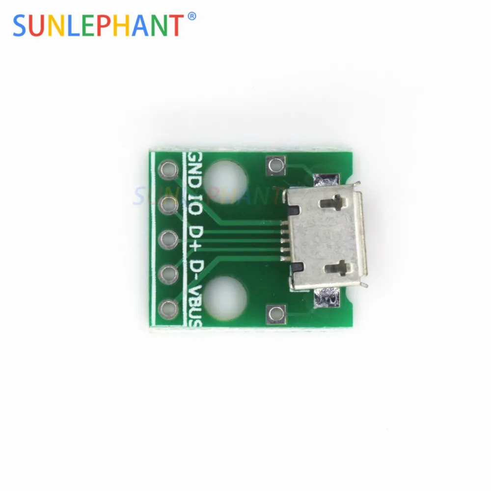 1 шт. микро USB для DIP адаптера 5pin гнездовой разъем B Тип PCB конвертер|Интегральные