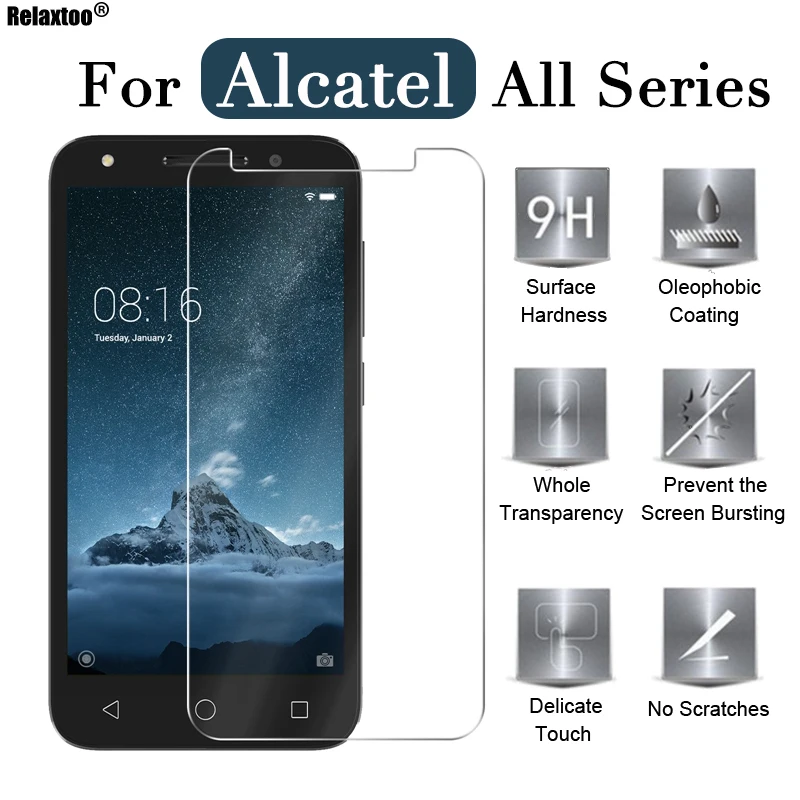 Защитное стекло для Alcatel u5 5u защита экрана блестящий lite one touch pixi4 c7 закаленное