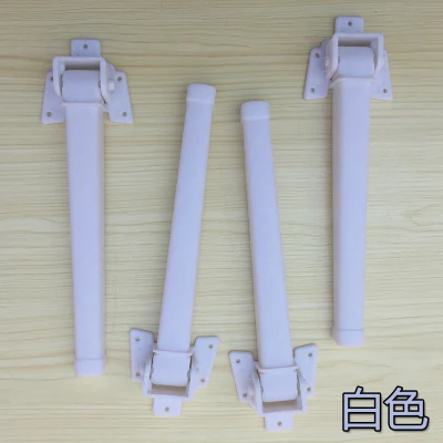 4 шт./лот H30CM красочные пластиковые складные ножки стола компьютер кофе складные ножки стола мебель RV детский стол с винтом - Цвет: White