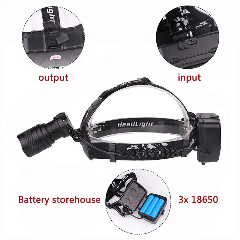 Мощный светодиодный налобный фонарь Z20 Litwod 2806 32 Вт чип XHP70 3200lum|Налобные LED-фонари| |