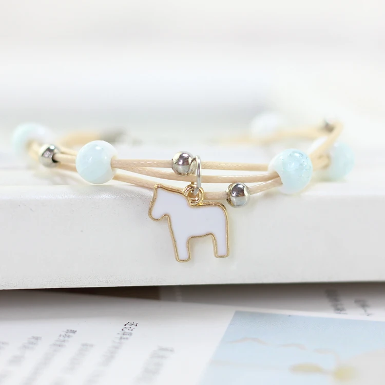 

Милые Браслеты и браслеты с животными, богемные керамические браслеты с подвесками, оптовая продажа, Прямая поставка, браслеты с бусинами #...