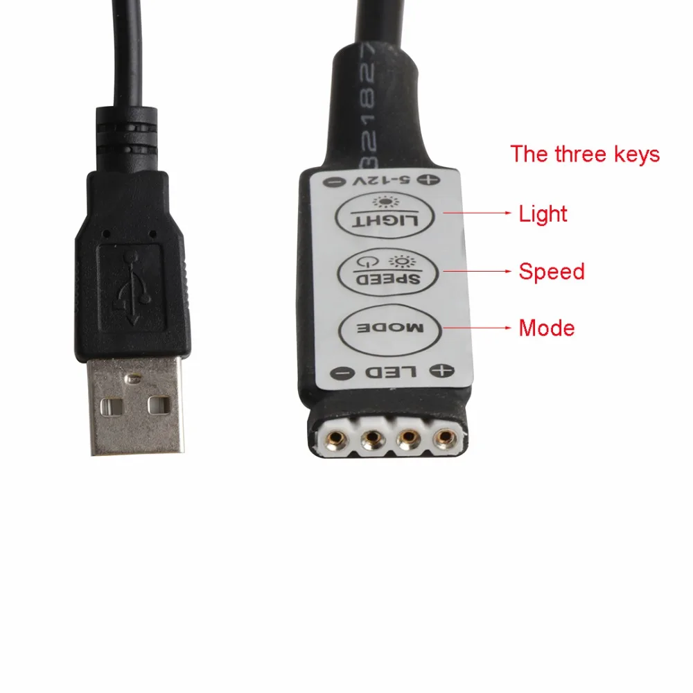 5 в RGB Светодиодная лента контроллер 3 клавиши SMD5050 SMD3528 SMD 2835 USB для 72 Вт HQ |