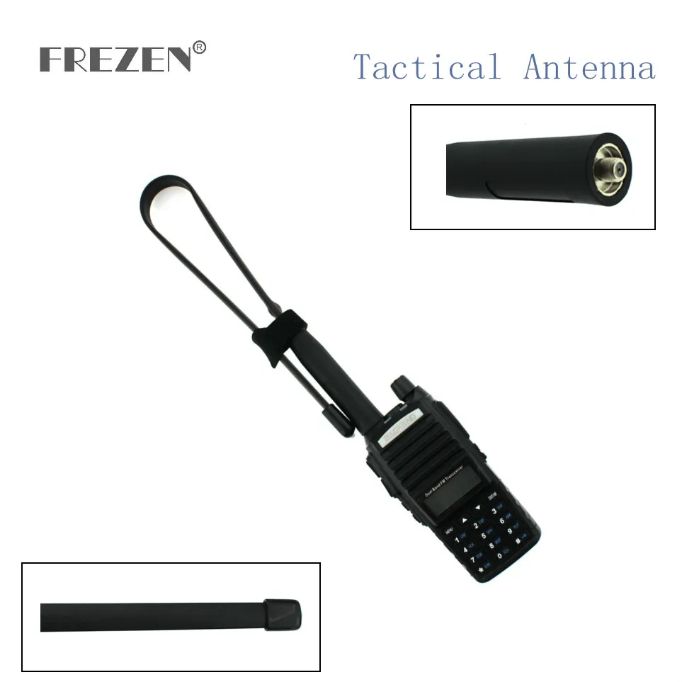 CS тактическая антенна SMA Female Двухдиапазонная VHF UHF 144/430Mhz усиление Складная